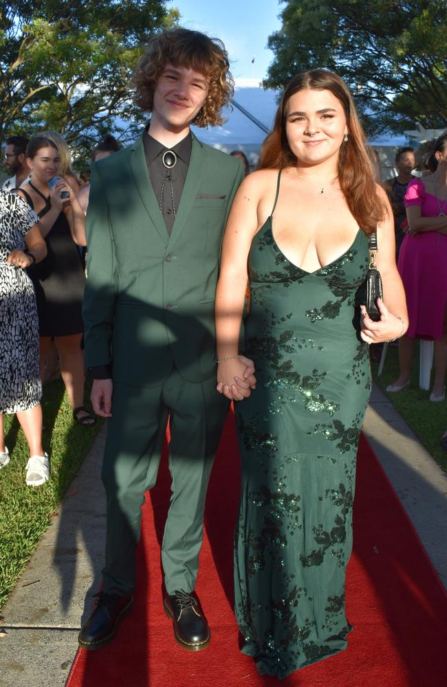 Cooper Rotter and Paige Liles at the Caloundra State High School formal 2024.