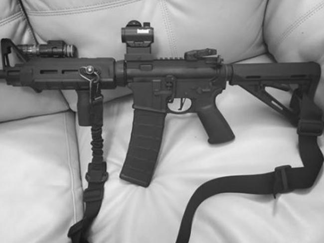 Kelley, who was married, had recently posted a photo of an AR-15 style gun on his Facebook page with the caption: “She’s a bad b***h”.