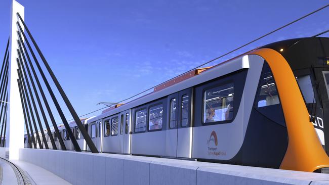 NWRL:Artist impression of the skytrain at Rouse Hill Town Centre north west rail link