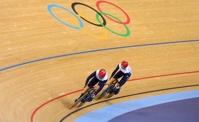 Jessica Varnish and Victoria Pendleton cycling at the Olympics. Picture: Getty Images Sport - Cameron Spencer