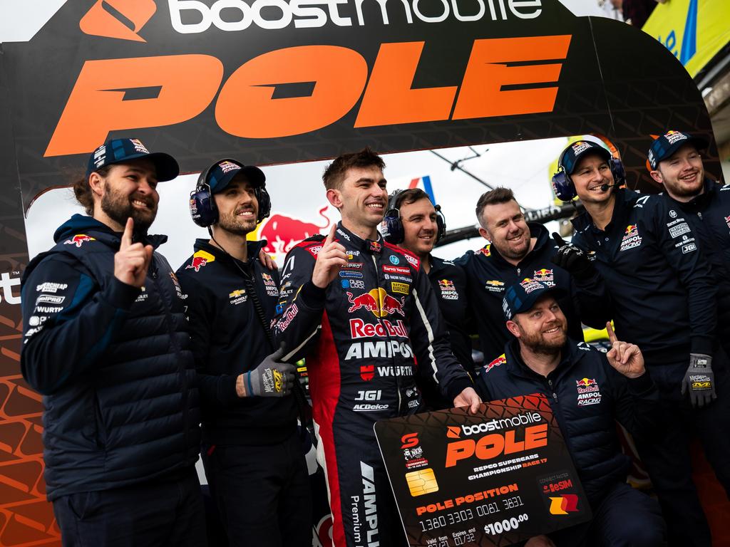 Broc Feeney takes pole for the first race of the Tasmania Supersprint. Picture: Daniel Kalisz/Getty Images