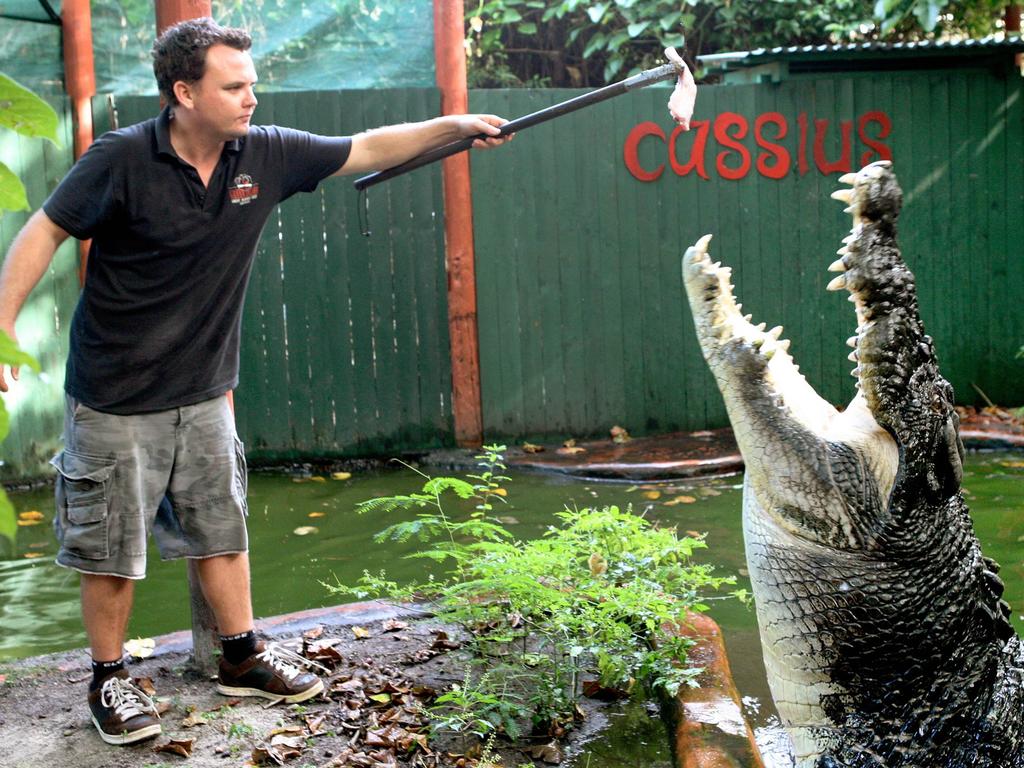 He is remembered for being a ‘a cherished member’ of the Marineland Melanesia Crocodile Habitat family. Picture: AFP Photo / Marineland Melanesia