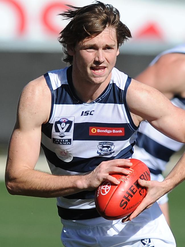 Joel Hamling in action for Geelong’s VFL team. Picture: Leanne Churchill