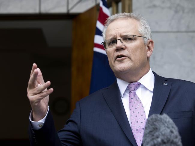 Scott Morrison’s approval ratings are at record highs. Picture: NCA NewsWire/Gary Ramage