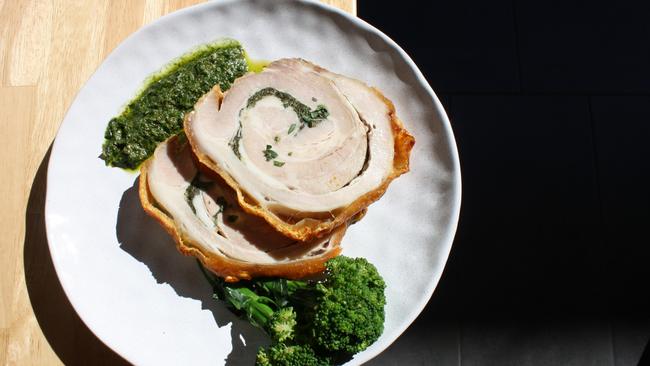 Porchetta with salsa verde from Bambini Cucina.