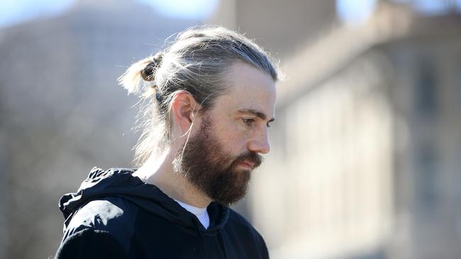 Atlassian co-CEO Mike Cannon-Brookes looks on during a press conference in Sydney, Thursday, June 25, 2020. (AAP Image/Dan Himbrechts)