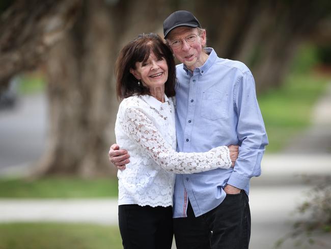 Blackman with wife Cecile, who has revealed it was his heart, not cancer, that killed him. Picture: David Caird