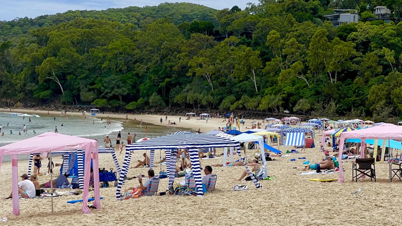 CoolCabanas spoil the view at Noosa beach. Picture: Facebook