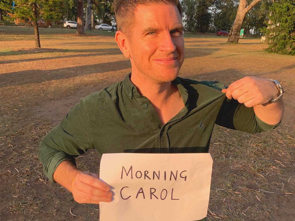 Sam Mac on Sunrise with a message for Carol.