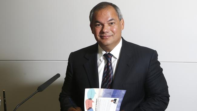 Gold Coast Mayor Tom Tate with the council's budget documents. Picture: JERAD WILLIAMS