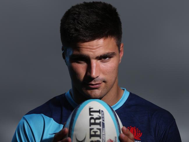 Portrait of Waratahs winger Jack Maddocks, who is playing his old team Melbourne Rebels on Friday night at Daceyville, Sydney. Picture: Brett Costello