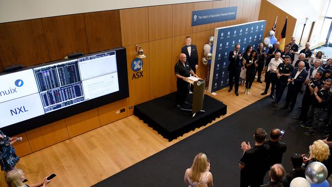 Nuix CEO Rod Vawdrey at the company’s listing on the Australian Securities Exchange (ASX) in Sydney in December last year. Picture: NCA NewsWire/Bianca De Marchi