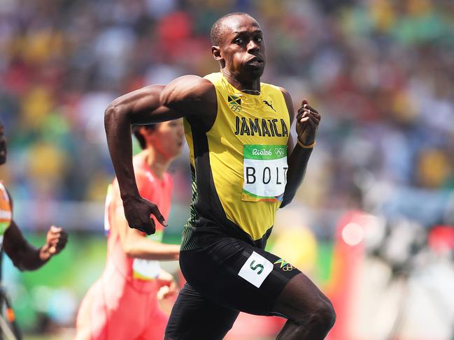 Usain Bolt of Jamaica in his 200m Heat during Athletics on Day 11 at the Rio 2016 Olympic Games. Picture: Phil Hillyard