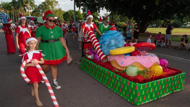 Thousands of Territorians braved the tropical heat for A Very Darwin Christmas Pageant. Picture: Pema Tamang Pakhrin