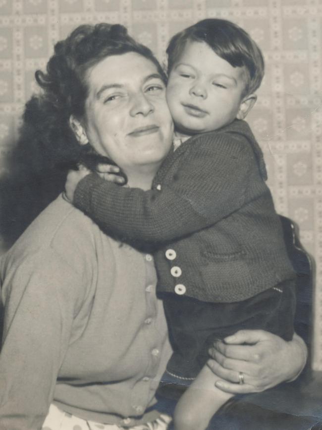 Andrew Wilks with his late mother.