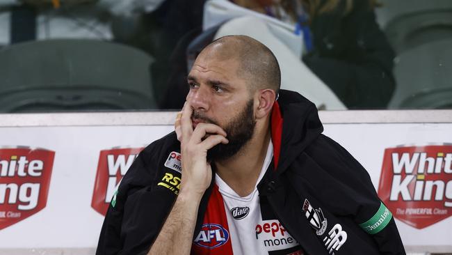 Paddy Ryder was subbed out of the match. Picture: Darrian Traynor/Getty Images