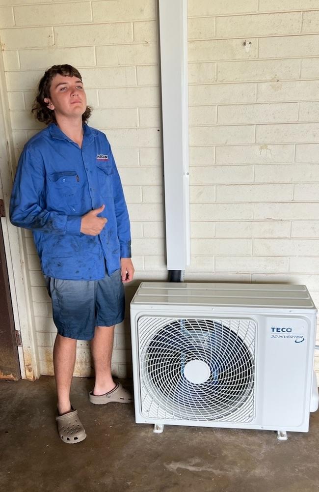 Apprentice electrician Dale Mason, 17, was seriously injured in a workplace accident in Kirwan on May 10. Picture: Supplied