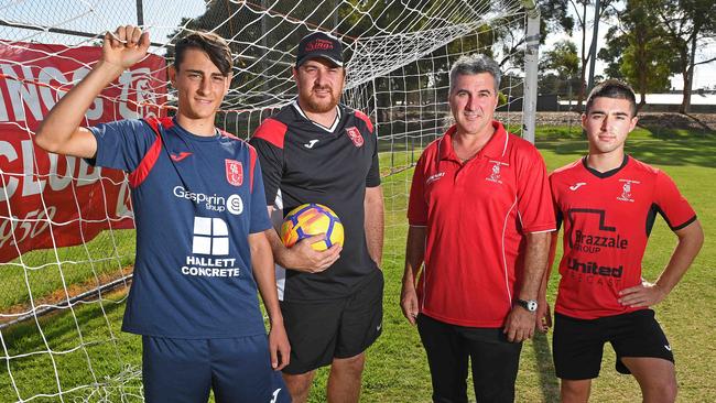 Young gun Joseph Macheda (L) has re-signed with Croydon and could be a handy asset for the Kings this NPLSA season. Picture: Tom Huntley