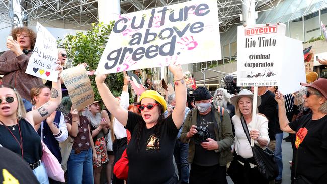 Mining giant Rio Tinto felt the full force of public outrage over its Pilbara cave blast, which devastated traditional owners. It appears time is up for bad corporate citizens. Picture: Richard Wainwright / AAP