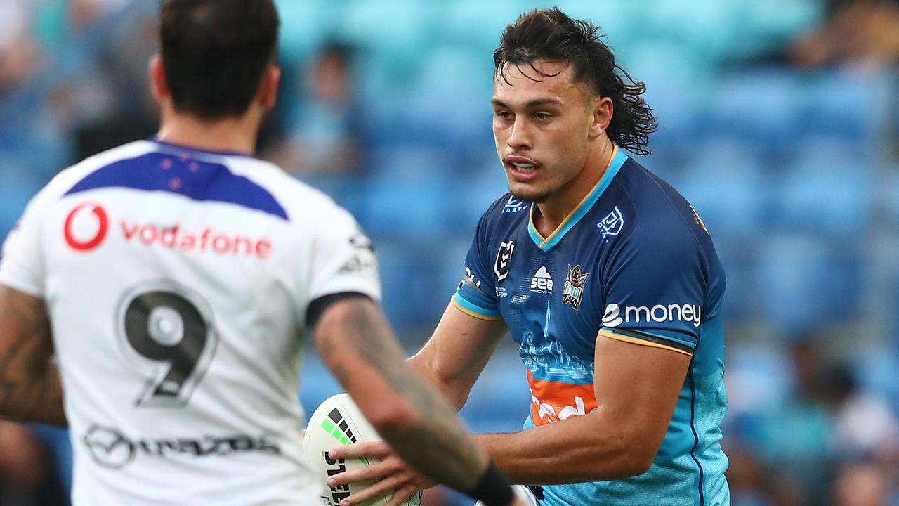 Tino Fa'asuamaleaui won the Titans’ player of the year award. Picture: Chris Hyde/Getty Images