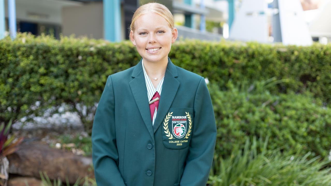 Nambour Christian College captain Evie Tumes