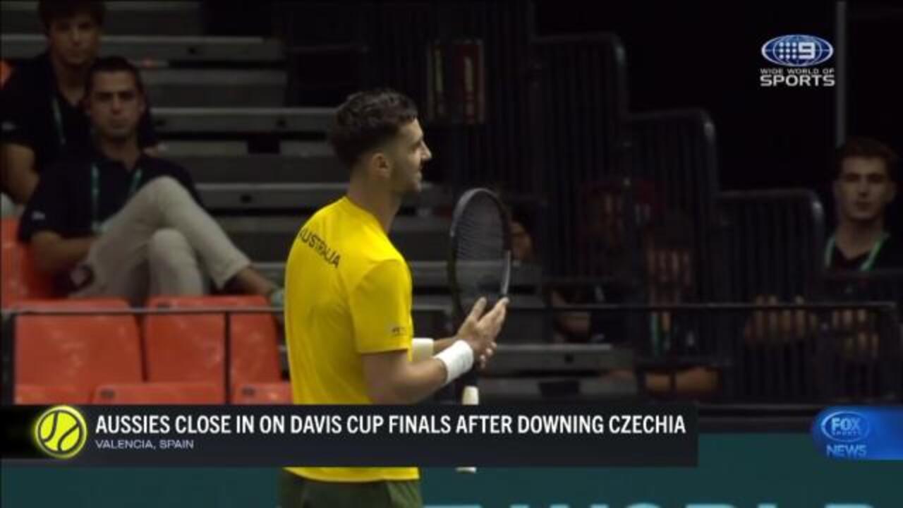 Aussies step closer to Davis Cup finals