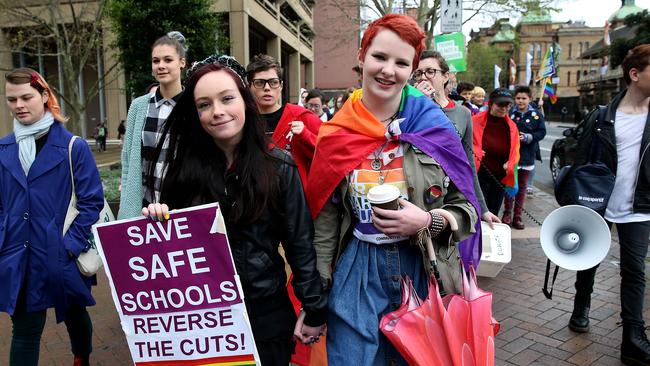 Pro-Safe Schools crowds. Picture: Jane Dempster / The Australian.