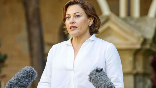 Queensland's Deputy Premier and Treasurer Jackie Trad announces she is standing aside from her ministerial role as the state's corruption MUST CREDIT ABC