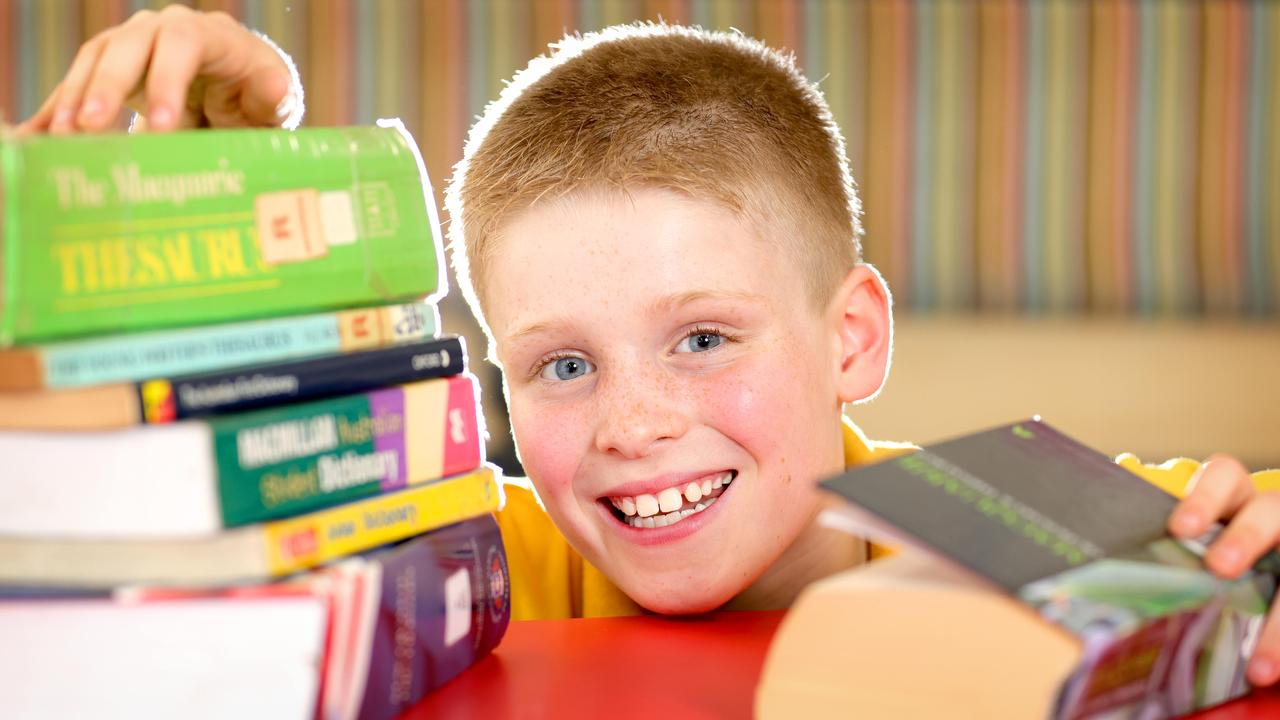 Nundah State School’s Jack Schubauer, nine, is one of the nation’s "perfect score kids”, doing his home state of Queensland proud in the Green level (Years 3-4) category of the school round of the PM's Spelling Bee. State and territory finals start Monday 2 September. Picture: Steve Pohlner