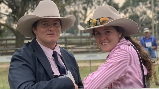 Victorian Yanco Agricultural High School students Angus Sadler and Harriette Garner were stranded in NSW after their school was shut down due to the statewide lockdown. Harriette has been reunited with her mother in Melbourne, where they are now in hotel quarantine. Picture: Supplied