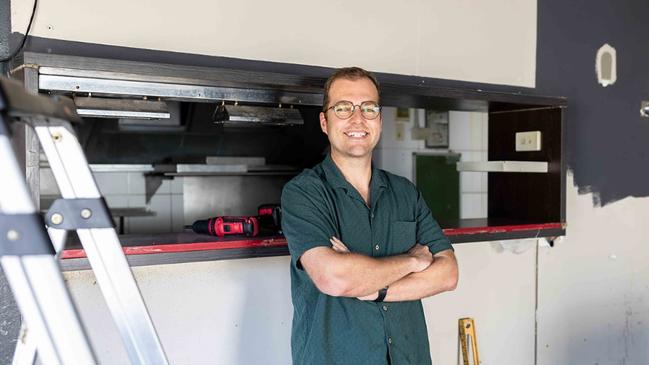 Andrew Whiting at his new cafe Sunnyboy in Mermaid Beach.