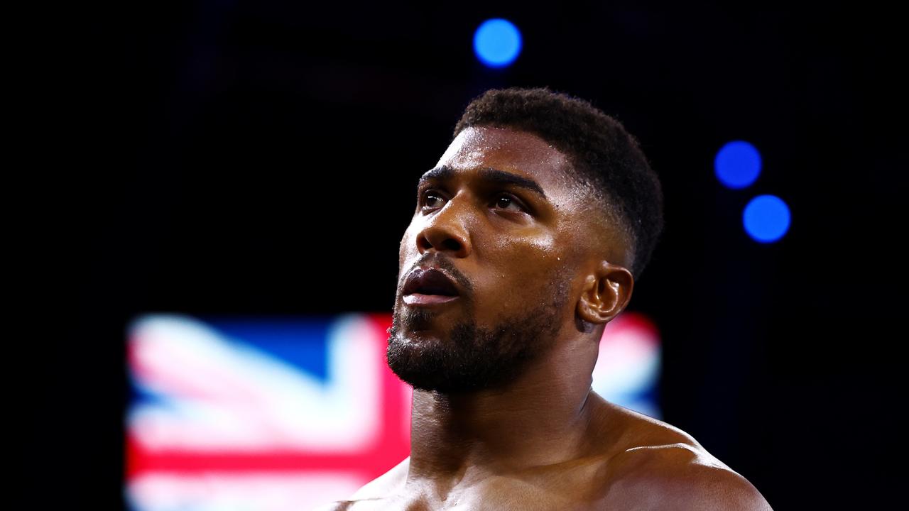 JEDDAH, SAUDI ARABIA - AUGUST 20: Anthony Joshua looks on ahead of their World Heavyweight Championship fight against Oleksandr Usyk during the Rage on the Red Sea Heavyweight Title Fight at King Abdullah Sports City Arena on August 20, 2022 in Jeddah, Saudi Arabia. (Photo by Francois Nel/Getty Images)