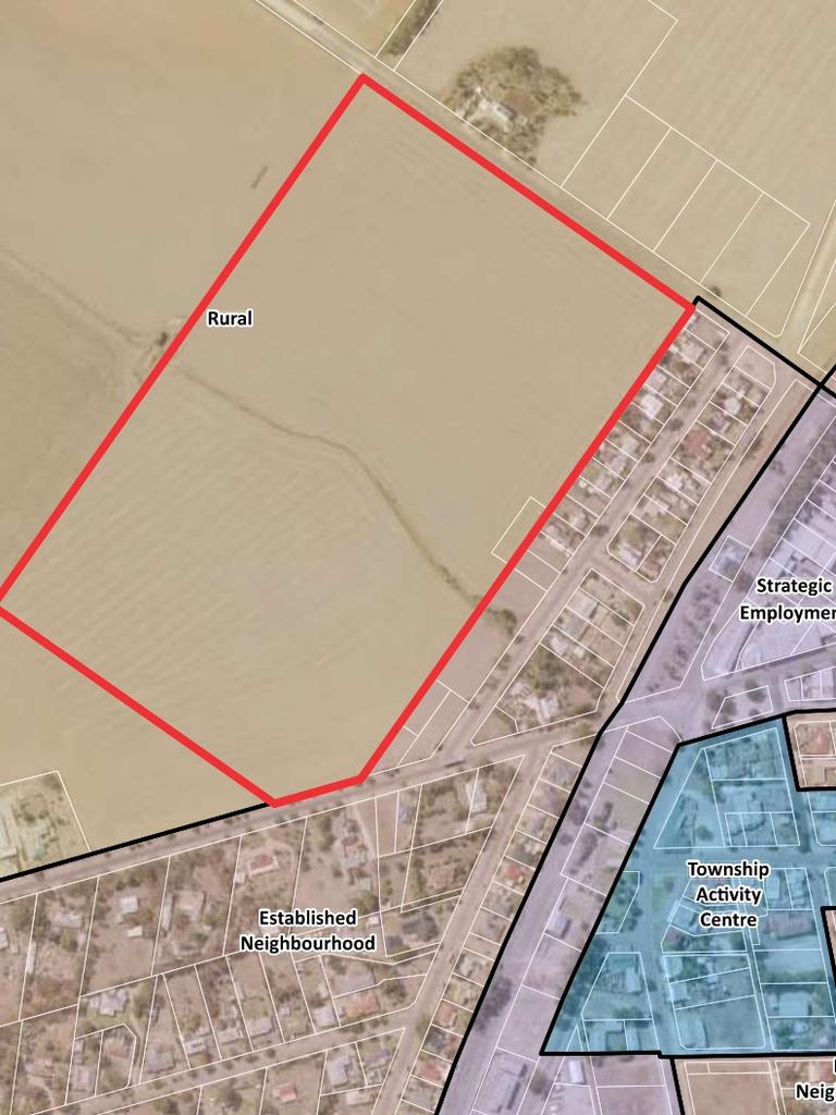 The second code amendment plant for farming land west of Freeling, near the Barossa, where 185 new homes could be built.