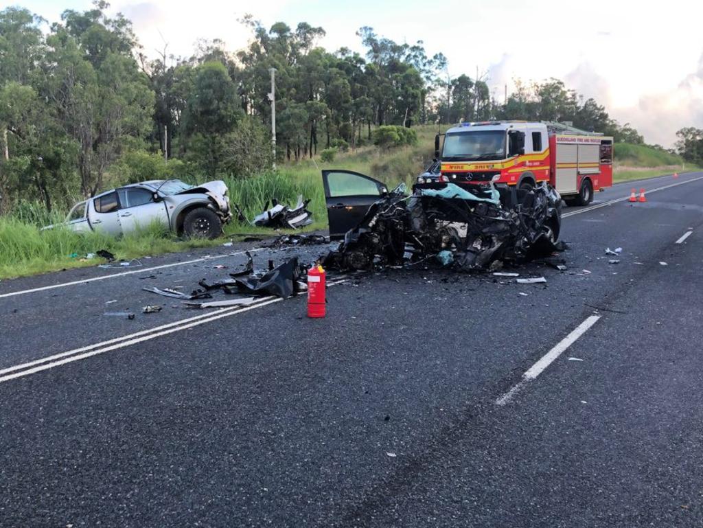 Head on collision on Yeppoon Rd