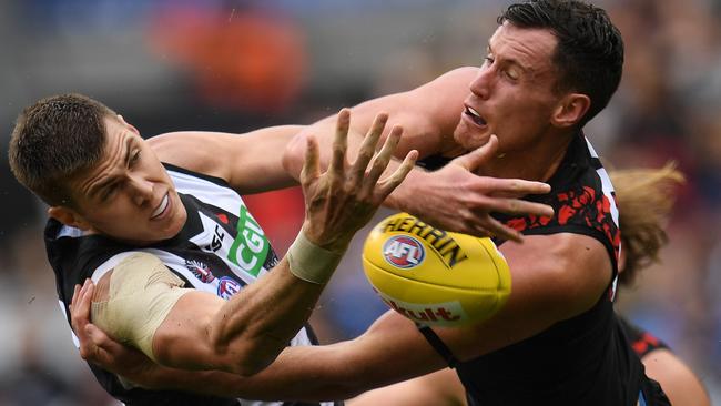 Mason Cox didn’t do enough against Essendon. Picture: AAP