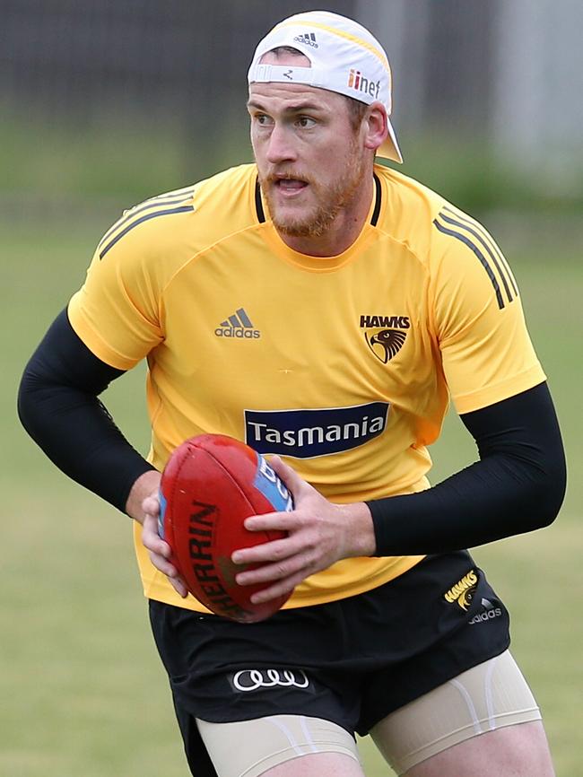 Jarryd Roughead at Hawthorn training. Picture: Michael Klein