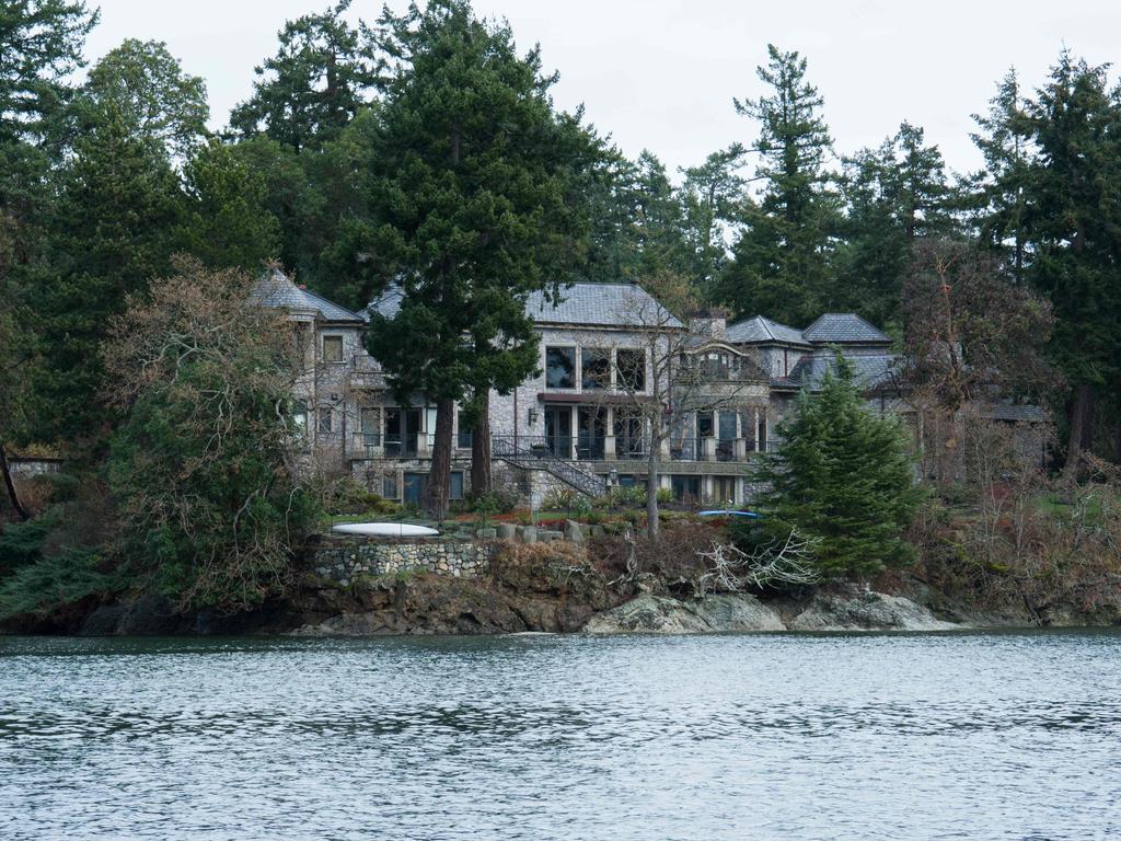 The residence of Prince Harry and his wife Meghan is seen in Deep Cove Neighborhood from a boat on the Saanich Inlet, North Saanich, British Columbia. Picture: Mark Goodnow