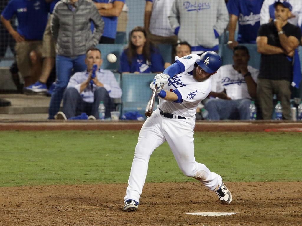 The hit from Max Muncy that ended the longest World Series game in history.