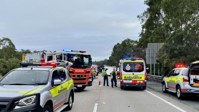 Emergency services on scene at Coomera. Picture: QAS