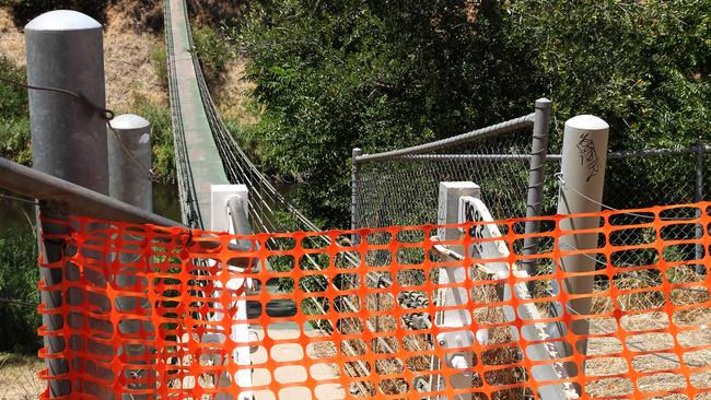 Last year the historic structure was dubbed the ‘bridge to nowhere’ when it was closed due to safety concerns. File picture Stephen Laffer