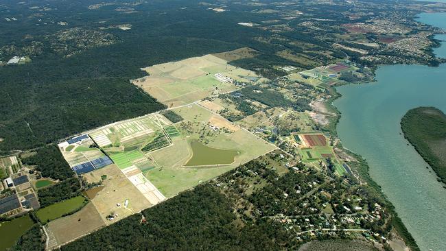 The Shoreline masterplanned community will eventually become home to 10,000 residents at Redland Bay. Picture: Lendlease.