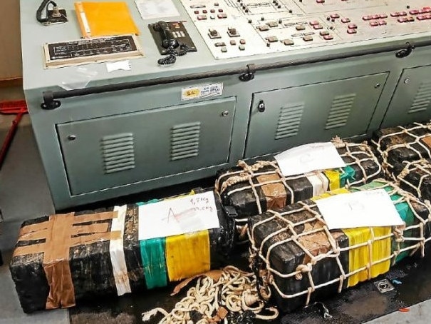 A 180kg cocaine haul hidden in a sea chest police believe was bound of Australia: Picture: Supplied.