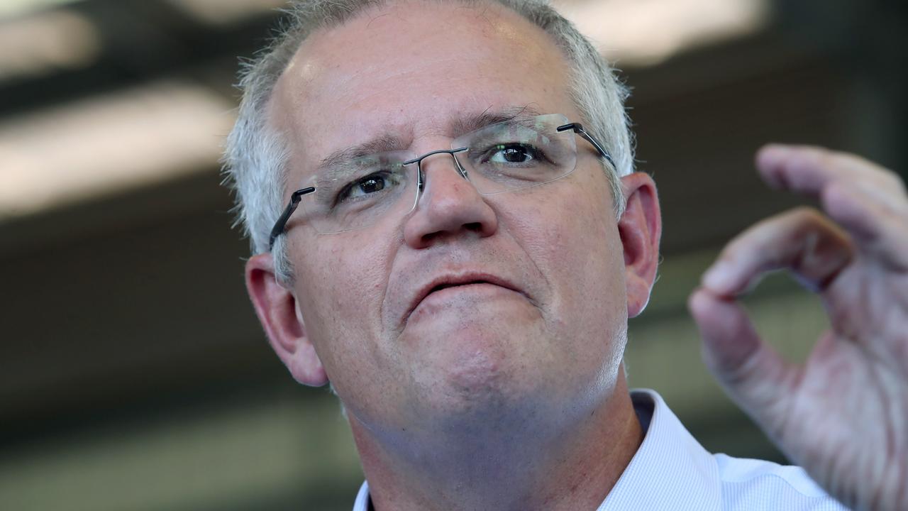 Prime Minister Scott Morrison in Lingiari in the NT. Picture: Gary Ramage