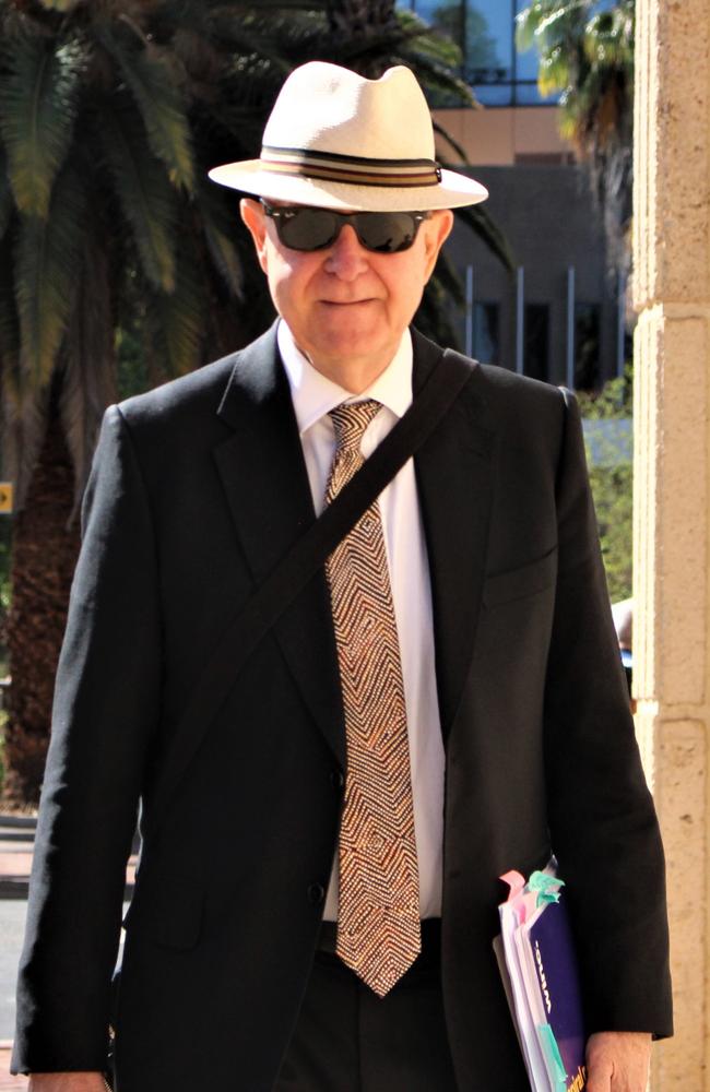 Phillip Boulten SC outside the Alice Springs Local Court. Picture: Jason Walls