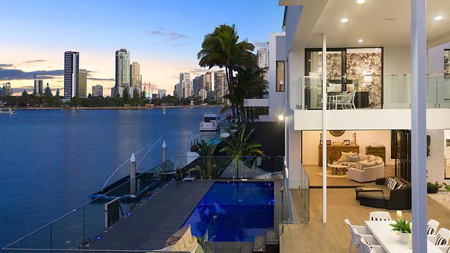 Nicole Bricknell is auctioning her home at 16 Southern Cross Drive, Surfers Paradise. Picture: Supplied