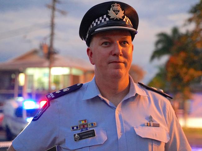 Mackay Police District Officer Superintendent Graeme Paine has reflected on the killing of two police and a civilian. Picture: Heidi Petith