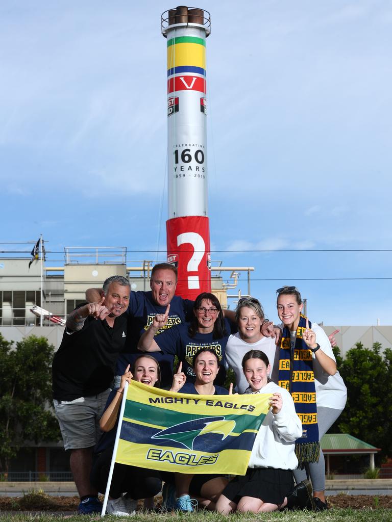 Eagles fans at last year’s unveiling of the club’s colours at the West End site. Picture: Tait Schmaal.