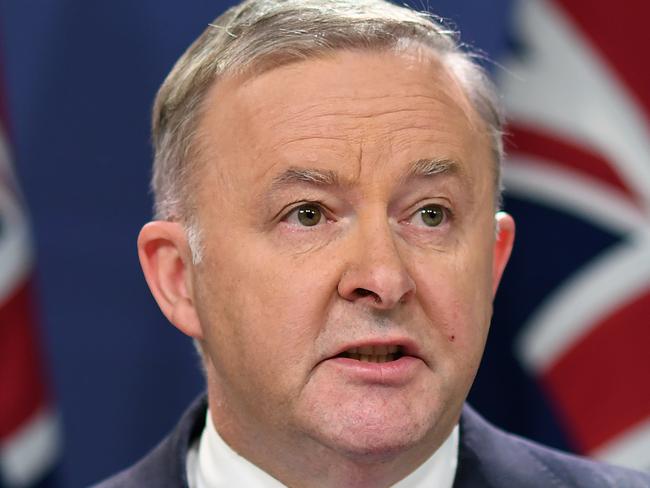 Labor leadership contender and member for Grayndler Anthony Albanese speaks to the media in Sydney, Monday, May 27, 2019. Albanese is currently running unopposed for the Labor leadership after Jim Chalmers announced he would not run. (AAP Image/Joel Carrett) NO ARCHIVING