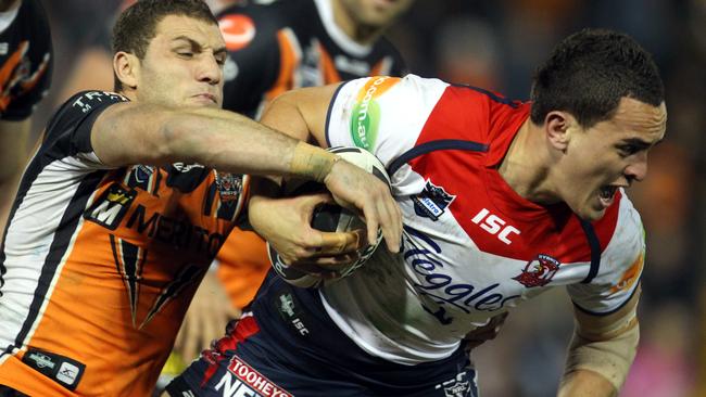 A fresh-faced Takairangi turning out for the Roosters back in 2011.