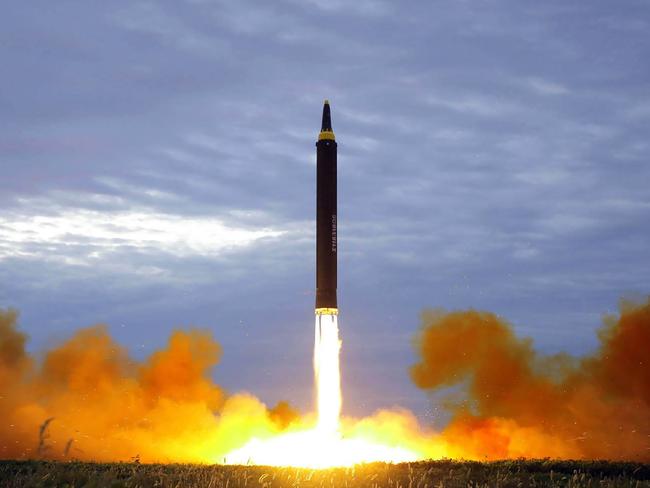 North Korea has sent ripples around the world with a series of missile tests this year. Picture: AFP/KCNA/KNS/STR